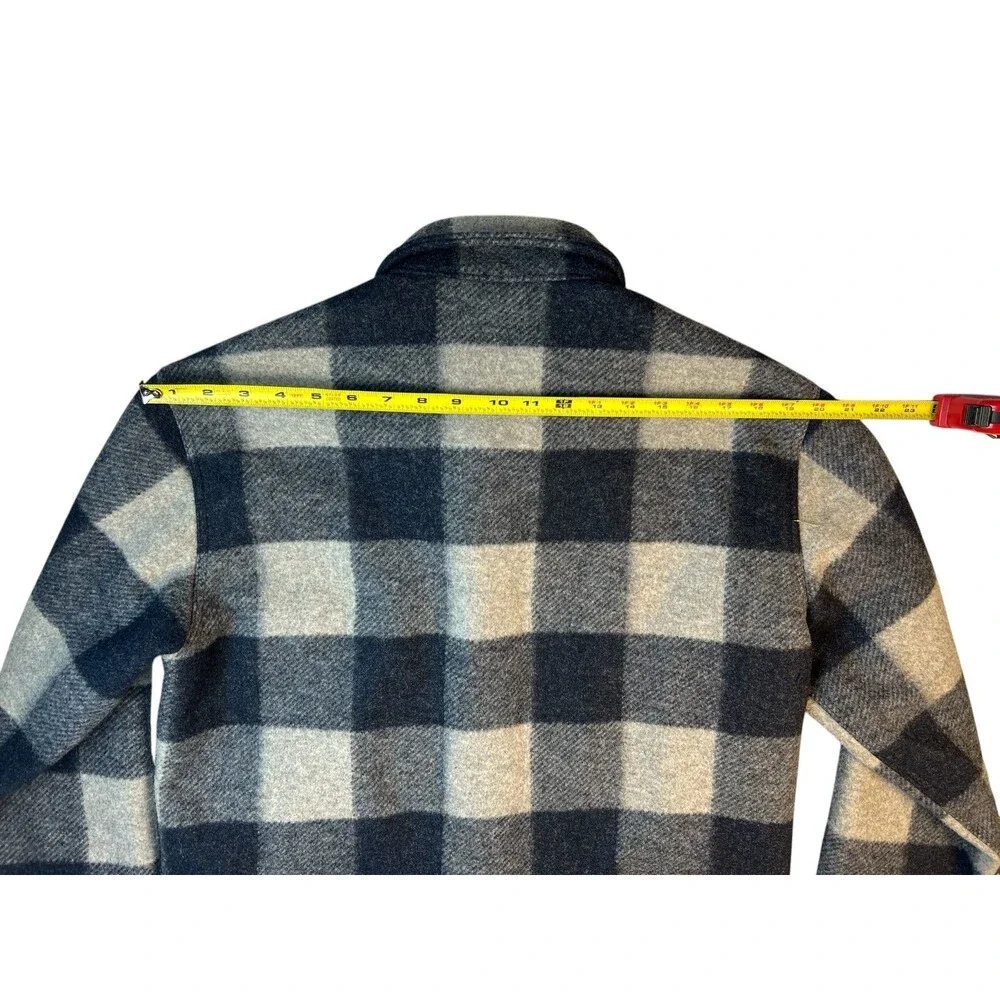 Banana Republic Heritage Blue Buffalo Plaid Button Shirt Jacket Shacket  S  NWOT